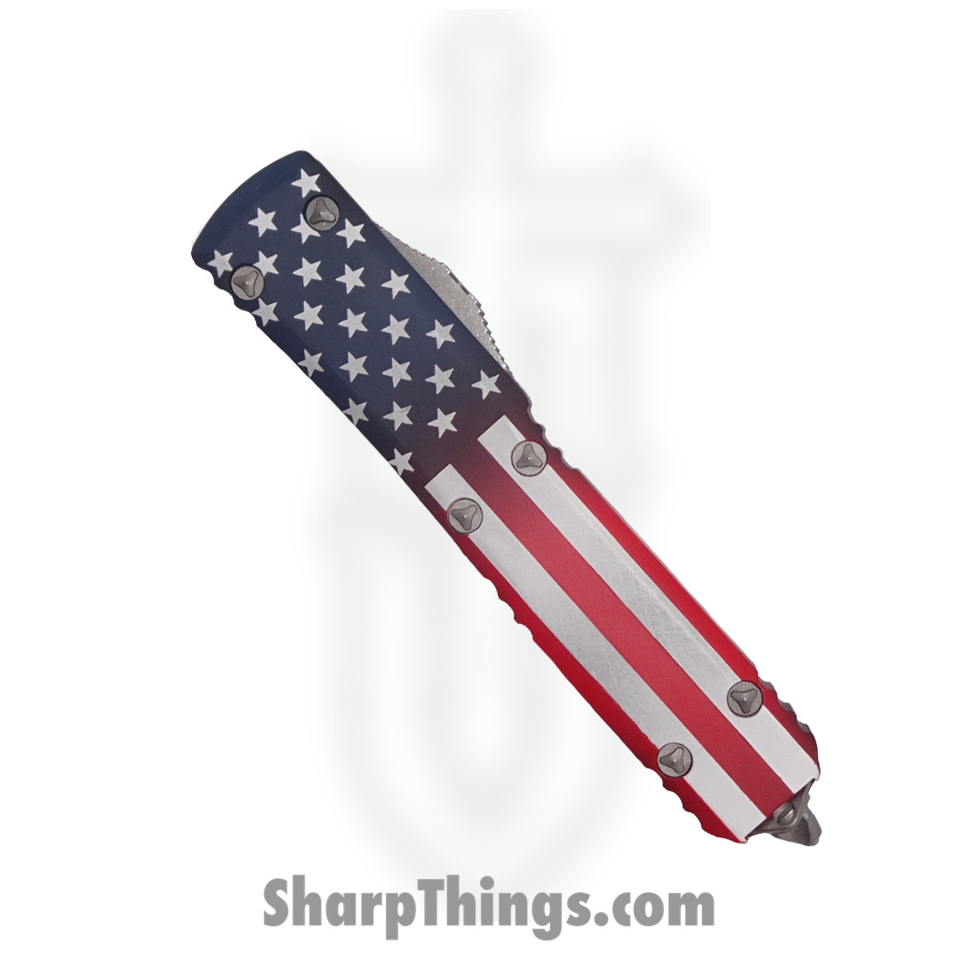 Microtech - 122-12APFLAGS - Ultratech Signature Series - OTF Auto - 122-12APFLAGS Ultratech Signature Series OTF Auto - 6061-T6 Aluminum - USA Flag - Image 3