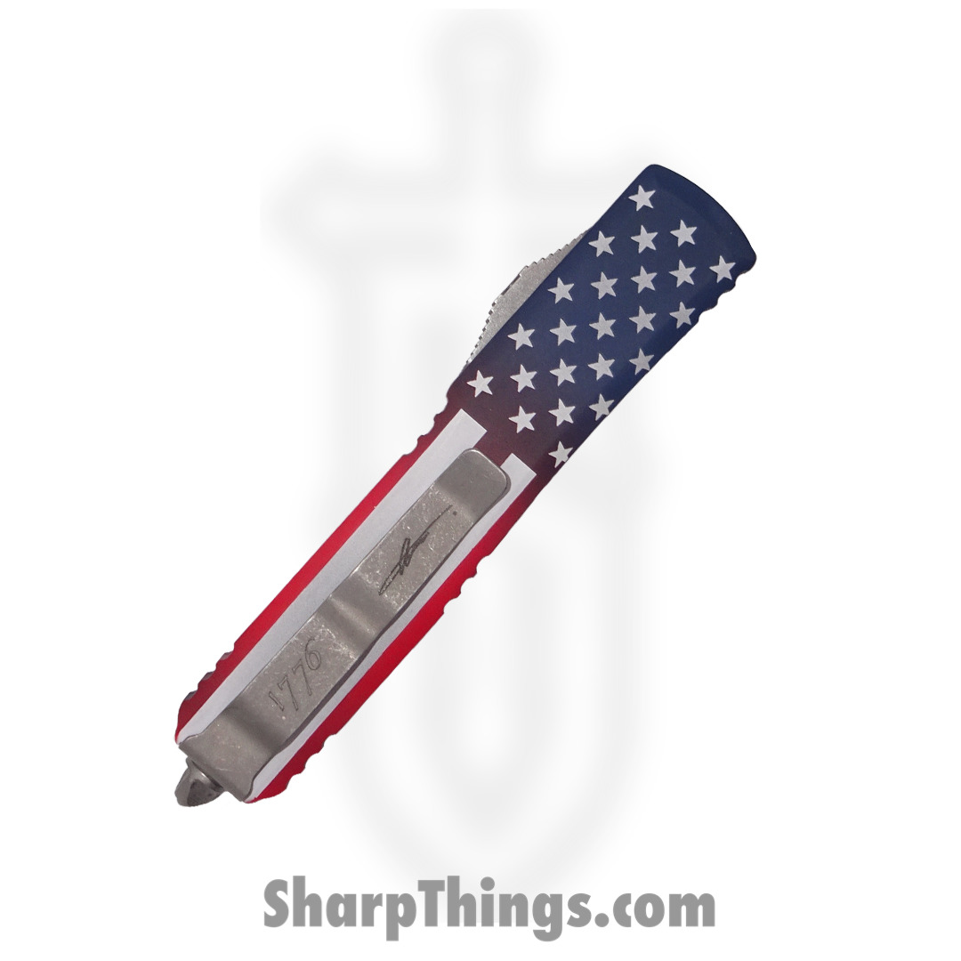 Microtech - 122-12APFLAGS - Ultratech Signature Series - OTF Auto - 122-12APFLAGS Ultratech Signature Series OTF Auto - 6061-T6 Aluminum - USA Flag - Image 4