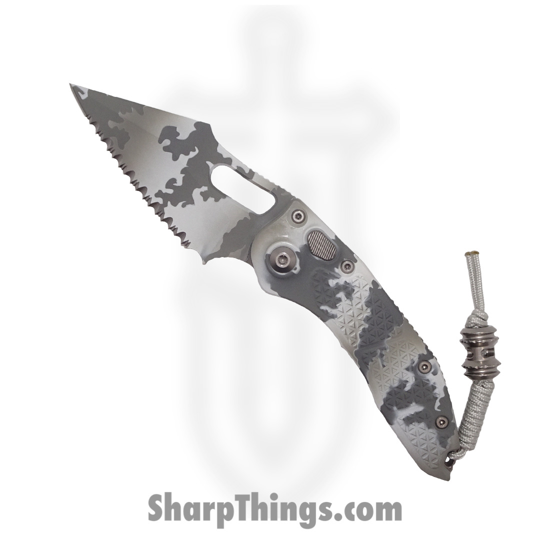 Microtech - 169-3ACS - Stitch Artic Camo - Automatic Knife - 169-3ACS Stitch Artic Camo Automatic Knife - 6061-T6 Aluminum - Arctic Camo