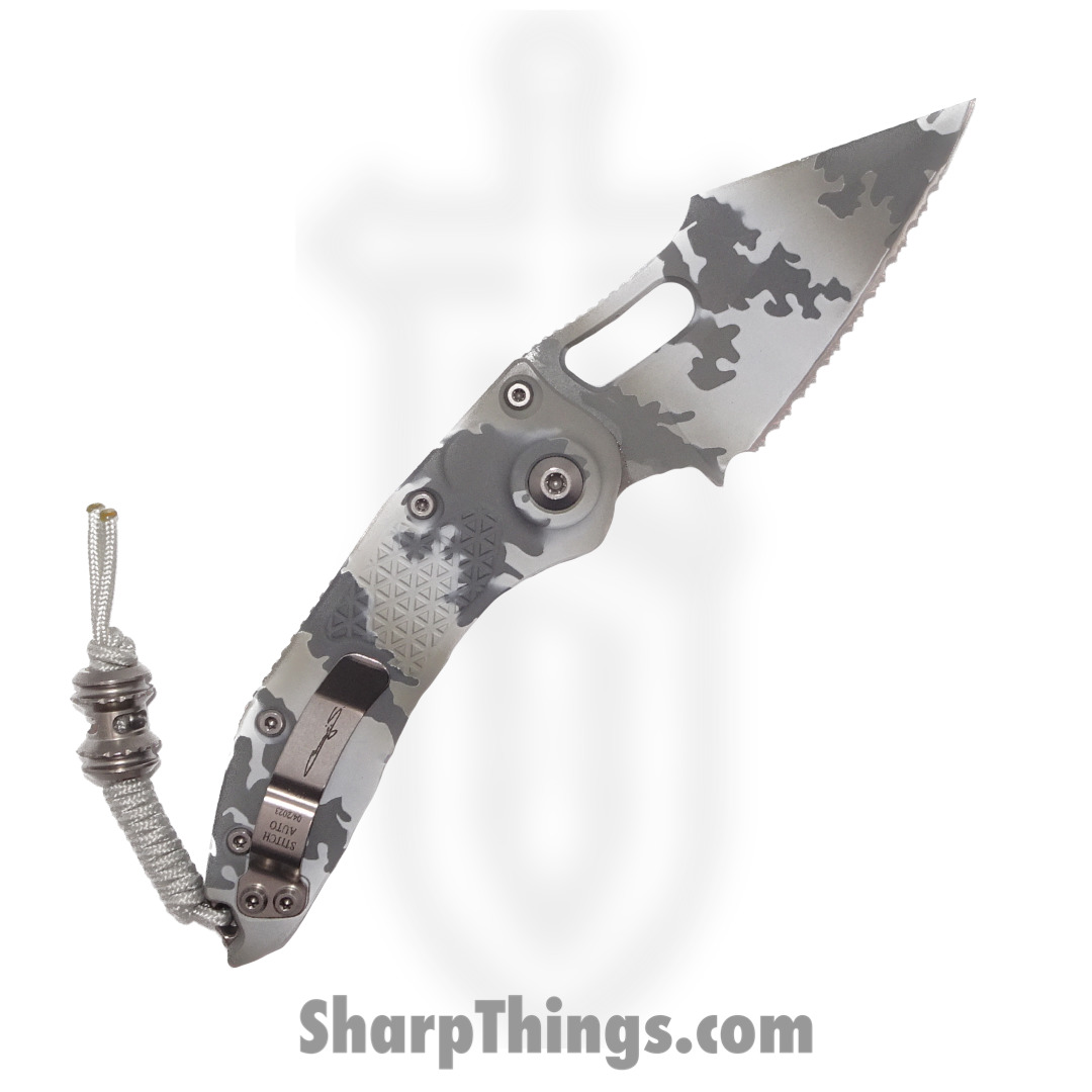 Microtech - 169-3ACS - Stitch Artic Camo - Automatic Knife - 169-3ACS Stitch Artic Camo Automatic Knife - 6061-T6 Aluminum - Arctic Camo - Image 2