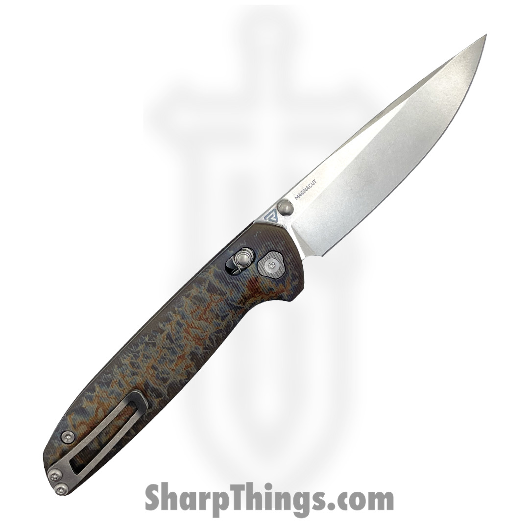 Tactile Knife Co. - 20-mv-mc01-ttdm - Maverick - Folding Knife - Magnacut Stonewash Drop Point - Titanium - Dark Matter - Image 2