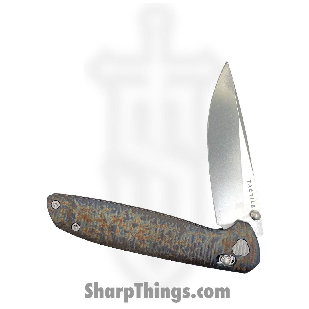 Tactile Knife Co. - 20-mv-mc01-ttdm - Maverick - Folding Knife - Magnacut Stonewash Drop Point - Titanium - Dark Matter - Image 3