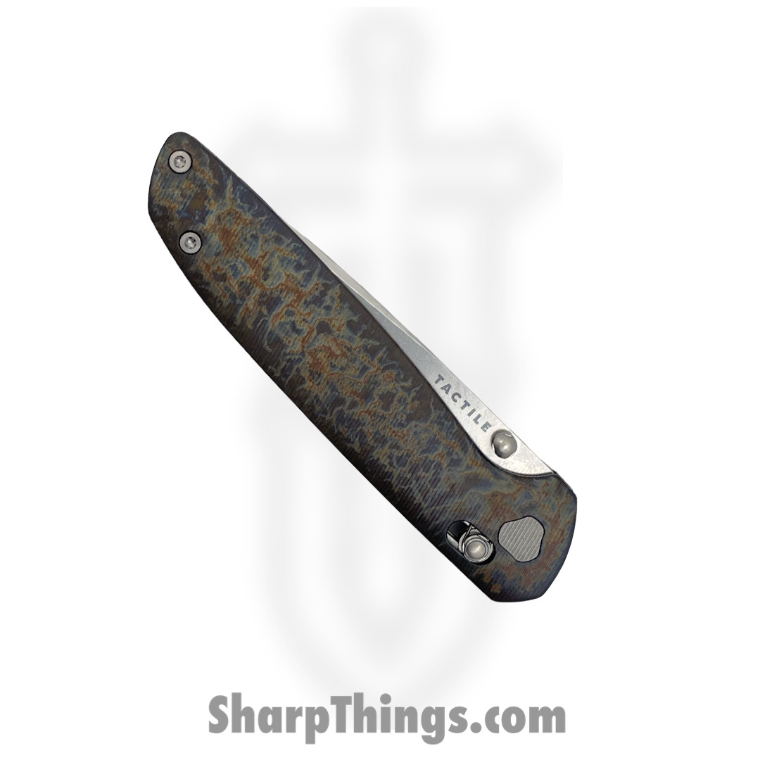 Tactile Knife Co. - 20-mv-mc01-ttdm - Maverick - Folding Knife - Magnacut Stonewash Drop Point - Titanium - Dark Matter - Image 5