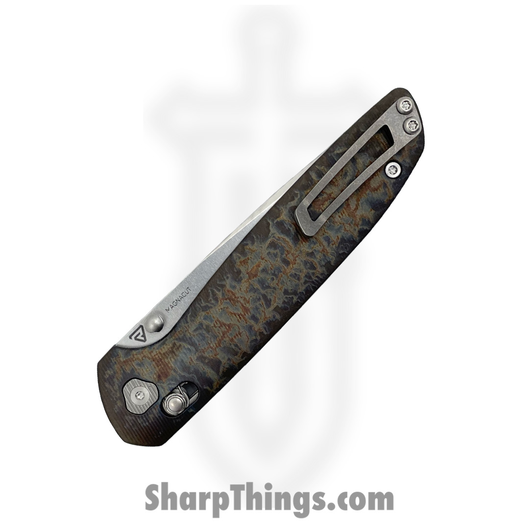Tactile Knife Co. - 20-mv-mc01-ttdm - Maverick - Folding Knife - Magnacut Stonewash Drop Point - Titanium - Dark Matter - Image 6