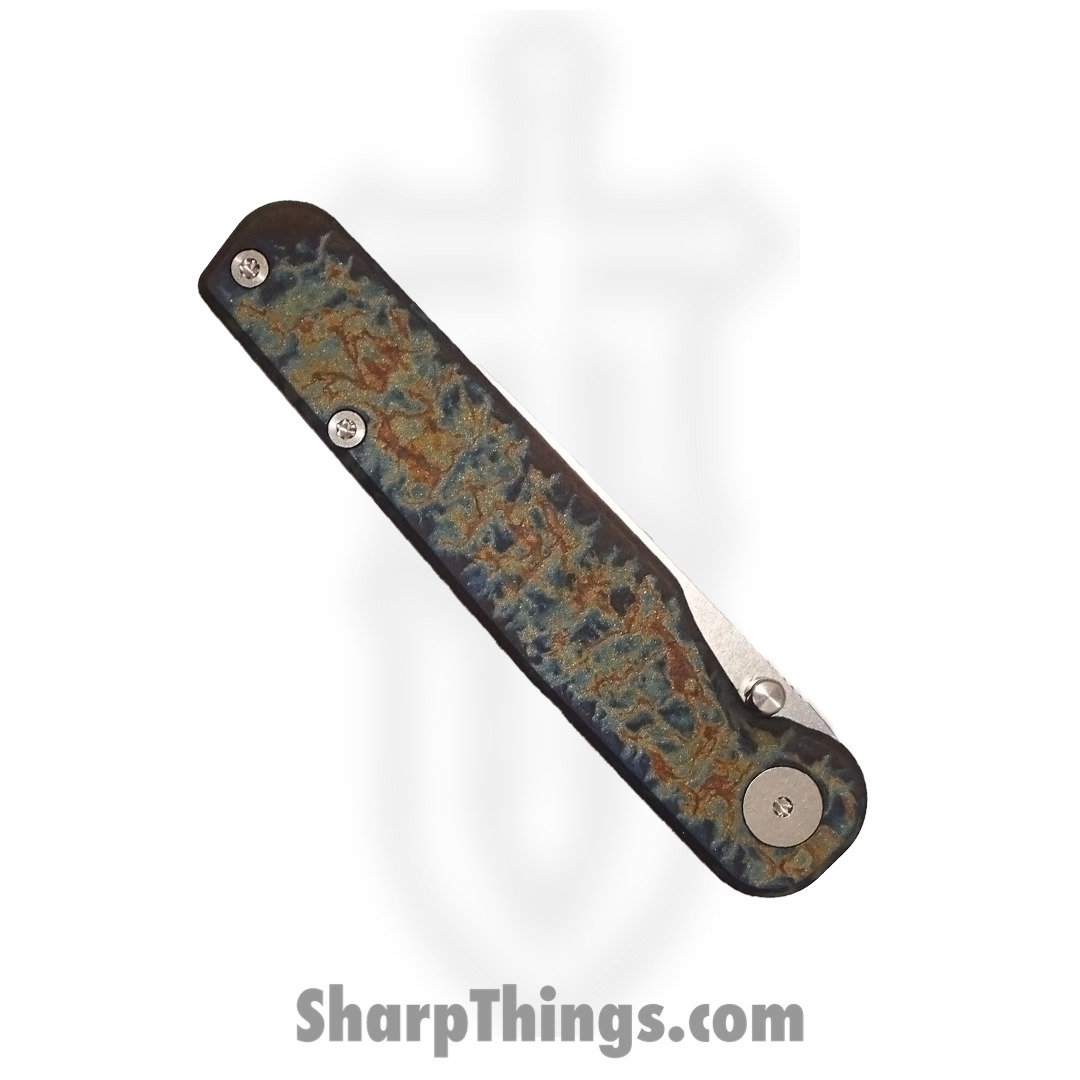 Tactile Knife Co. - 20-rt-mctn-ttdm - Rockwall Thumbstud - Folding Knife - Magnacut Stonewash Tanto - Titanium - Dark Matter - Image 4
