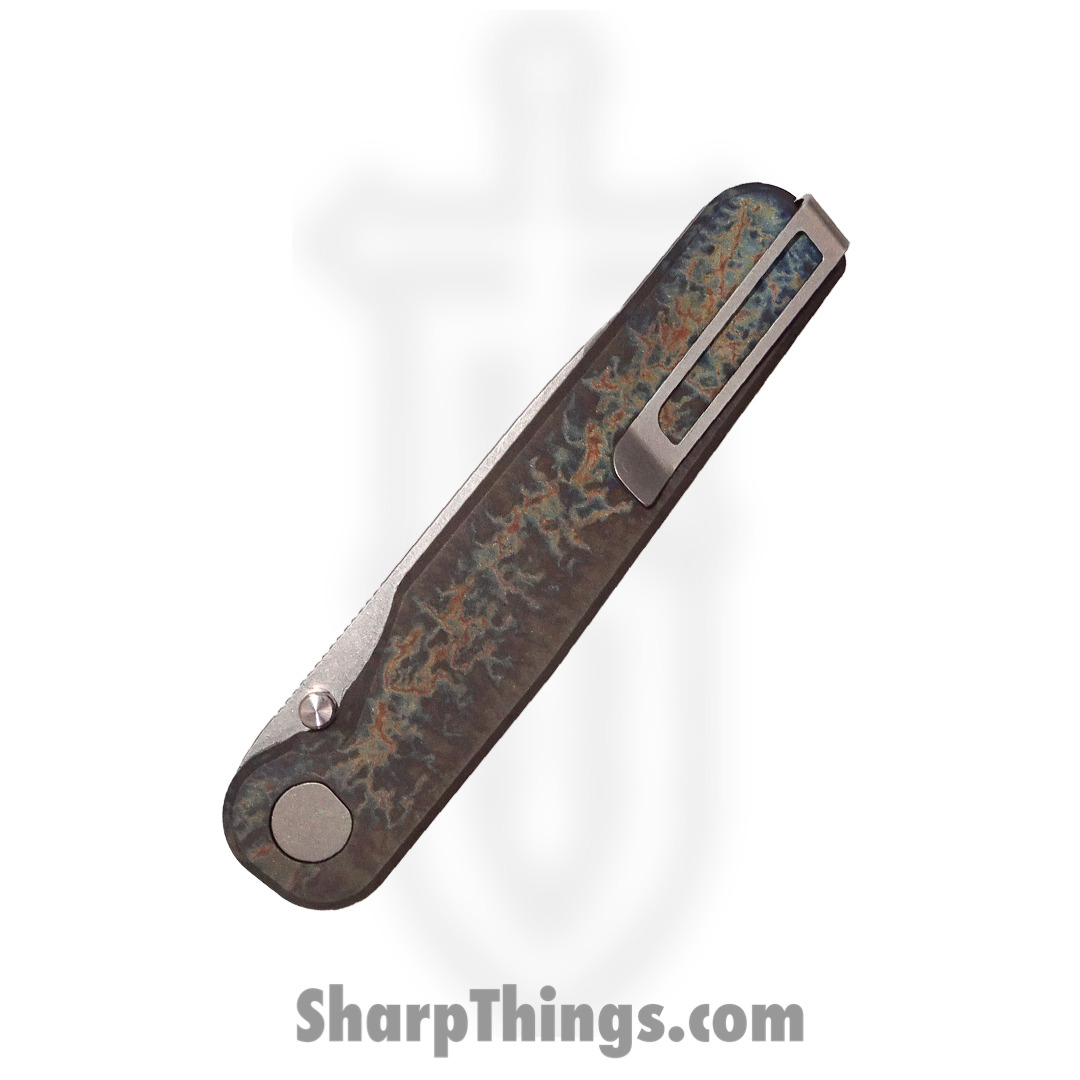 Tactile Knife Co. - 20-rt-mctn-ttdm - Rockwall Thumbstud - Folding Knife - Magnacut Stonewash Tanto - Titanium - Dark Matter - Image 5