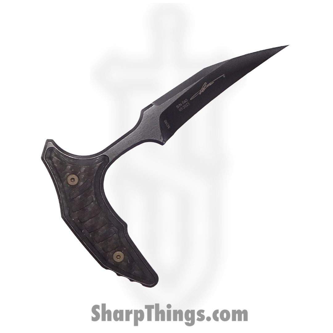 Microtech - 218-1DLCCFS - Bee - Fixed Blade Knife - 218-1DLCCFS Bee Fixed Blade Knife - Carbon Fiber - Black - Image 2