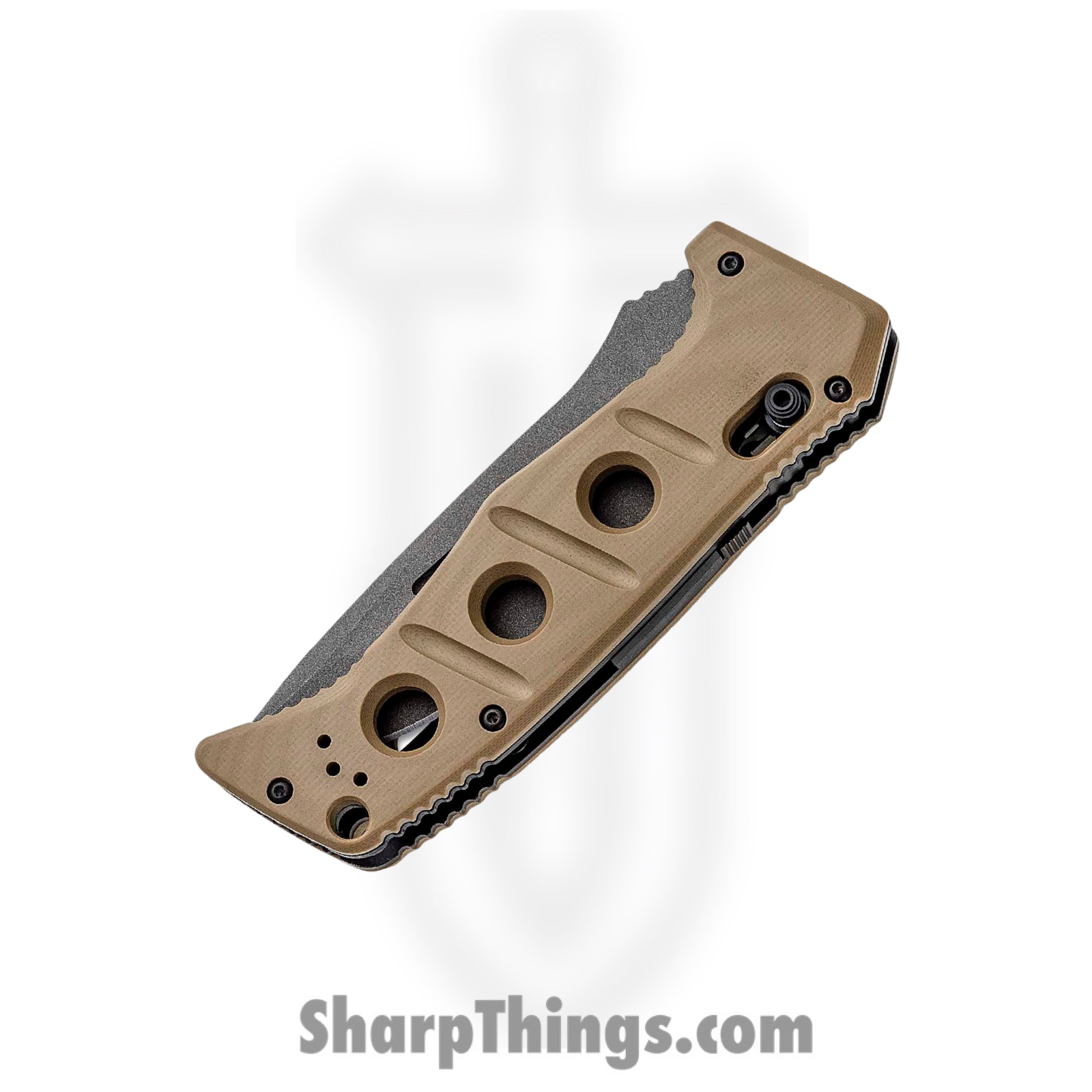 Benchmade - 2750SGY-3 - Adamas - Automatic Knife - CPM CruWear Coated Drop Point P/S - G10 - Tan - Image 2