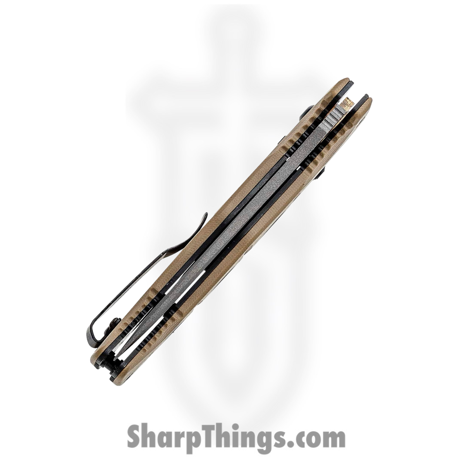 Benchmade - 2750SGY-3 - Adamas - Automatic Knife - CPM CruWear Coated Drop Point P/S - G10 - Tan - Image 4