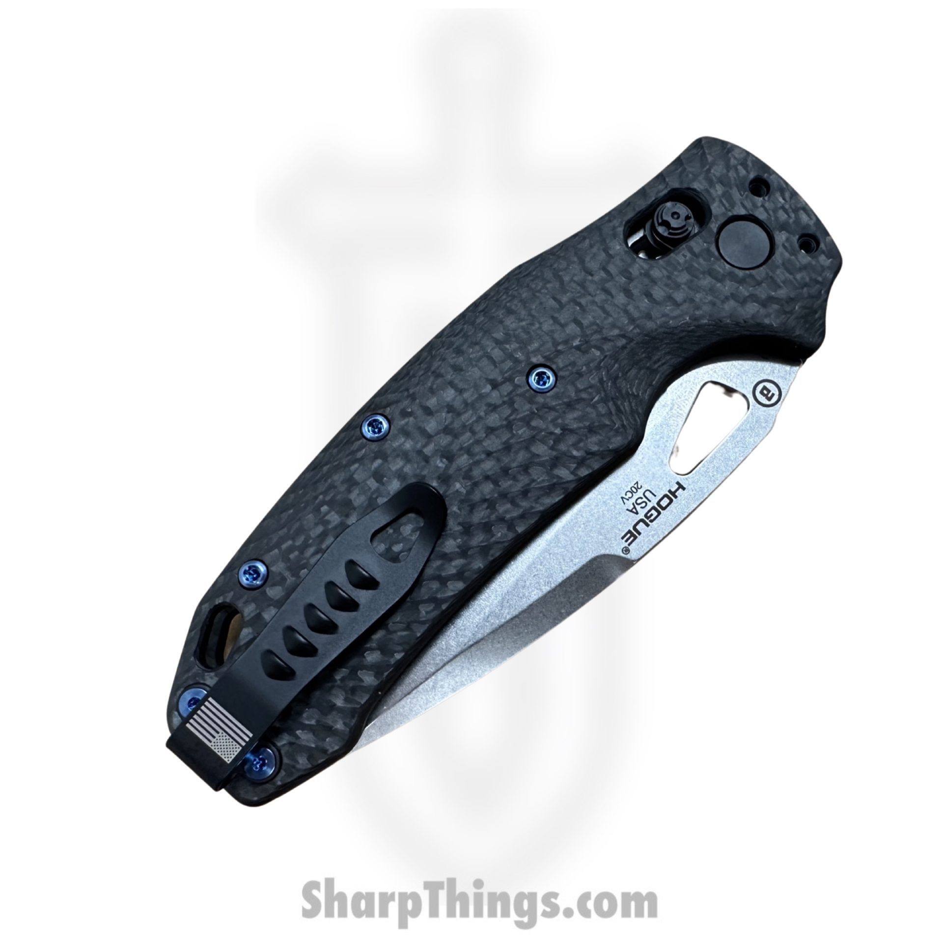 Hogue - 36391-LIM - SIG Sauer Manual Folder - Tumbled CPM 20CV Drop Point - Carbon Fiber - Black - Image 3