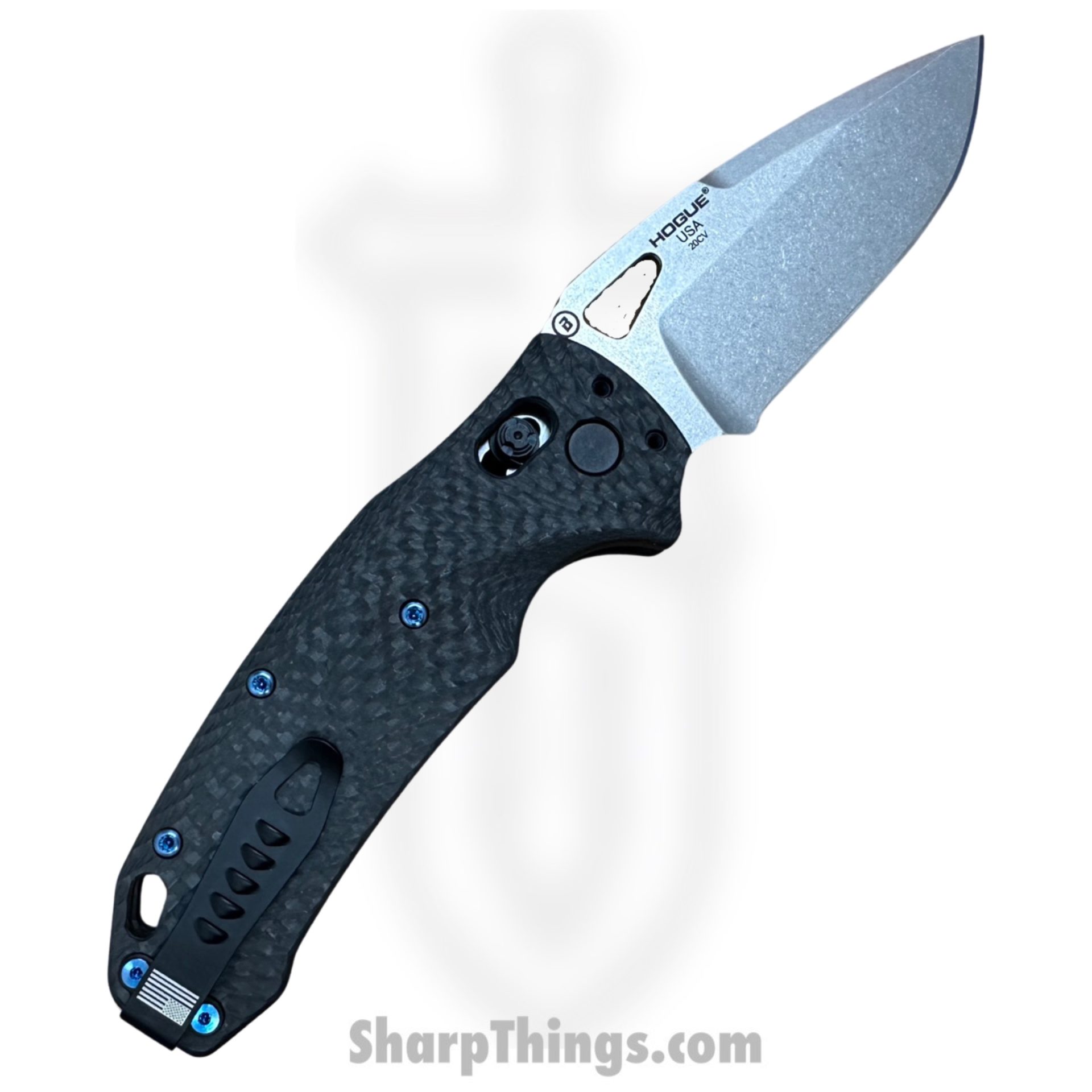 Hogue - 36391-LIM - SIG Sauer Manual Folder - Tumbled CPM 20CV Drop Point - Carbon Fiber - Black - Image 4