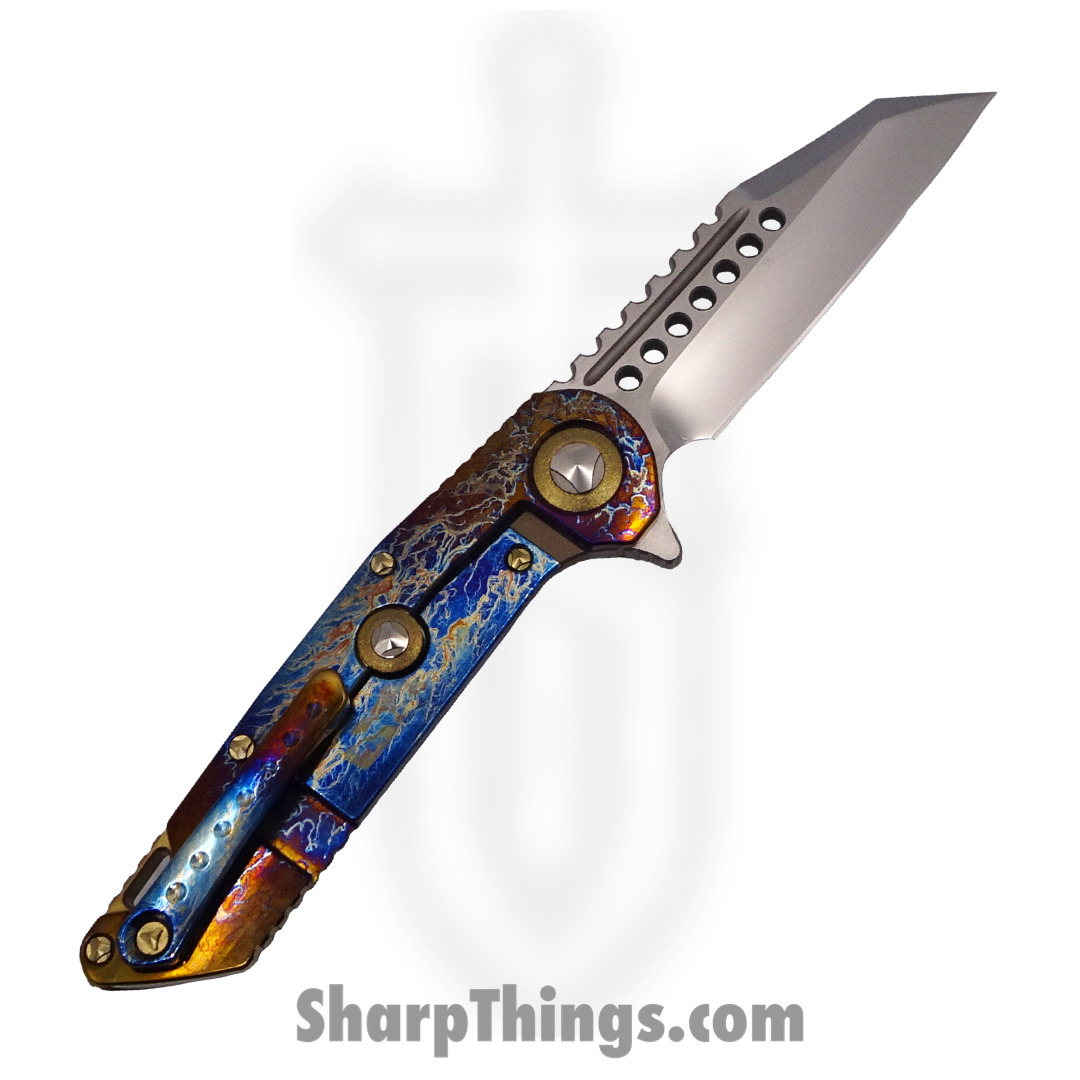 Microtech - 392-MCK-BC18 - Warhound Manual - M390 High Polish Warhound - Titanium - Galactic Acidwash - Image 2