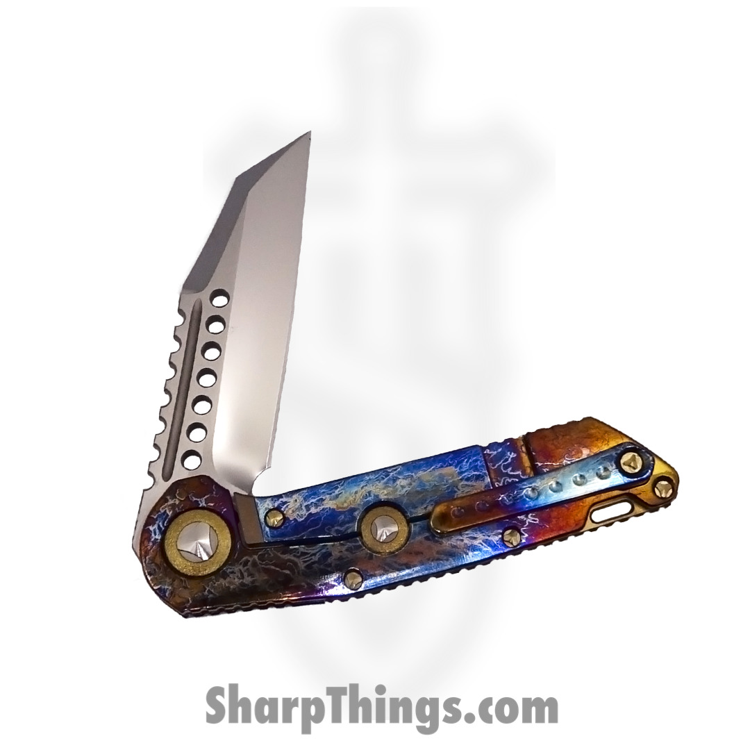 Microtech - 392-MCK-BC18 - Warhound Manual - M390 High Polish Warhound - Titanium - Galactic Acidwash - Image 4
