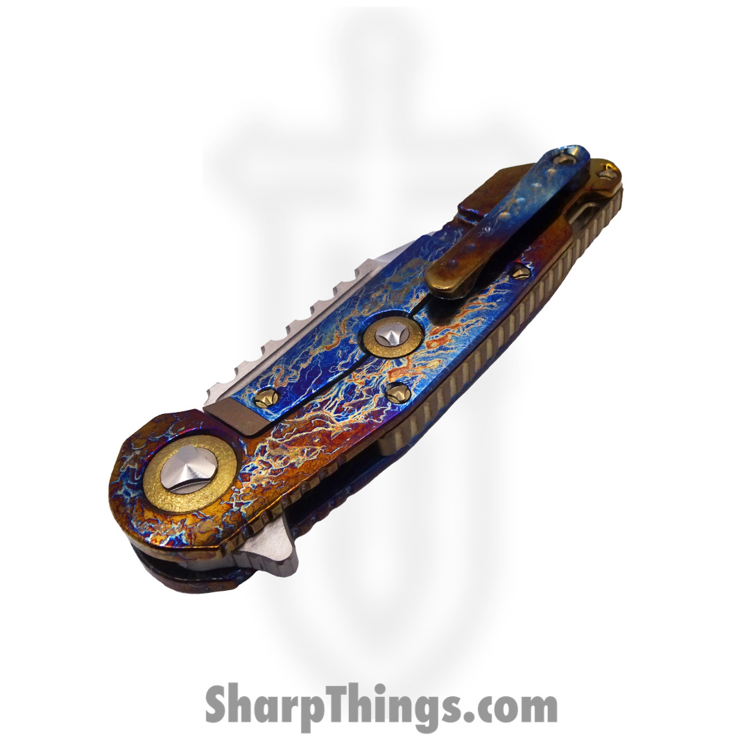 Microtech - 392-MCK-BC18 - Warhound Manual - M390 High Polish Warhound - Titanium - Galactic Acidwash - Image 7
