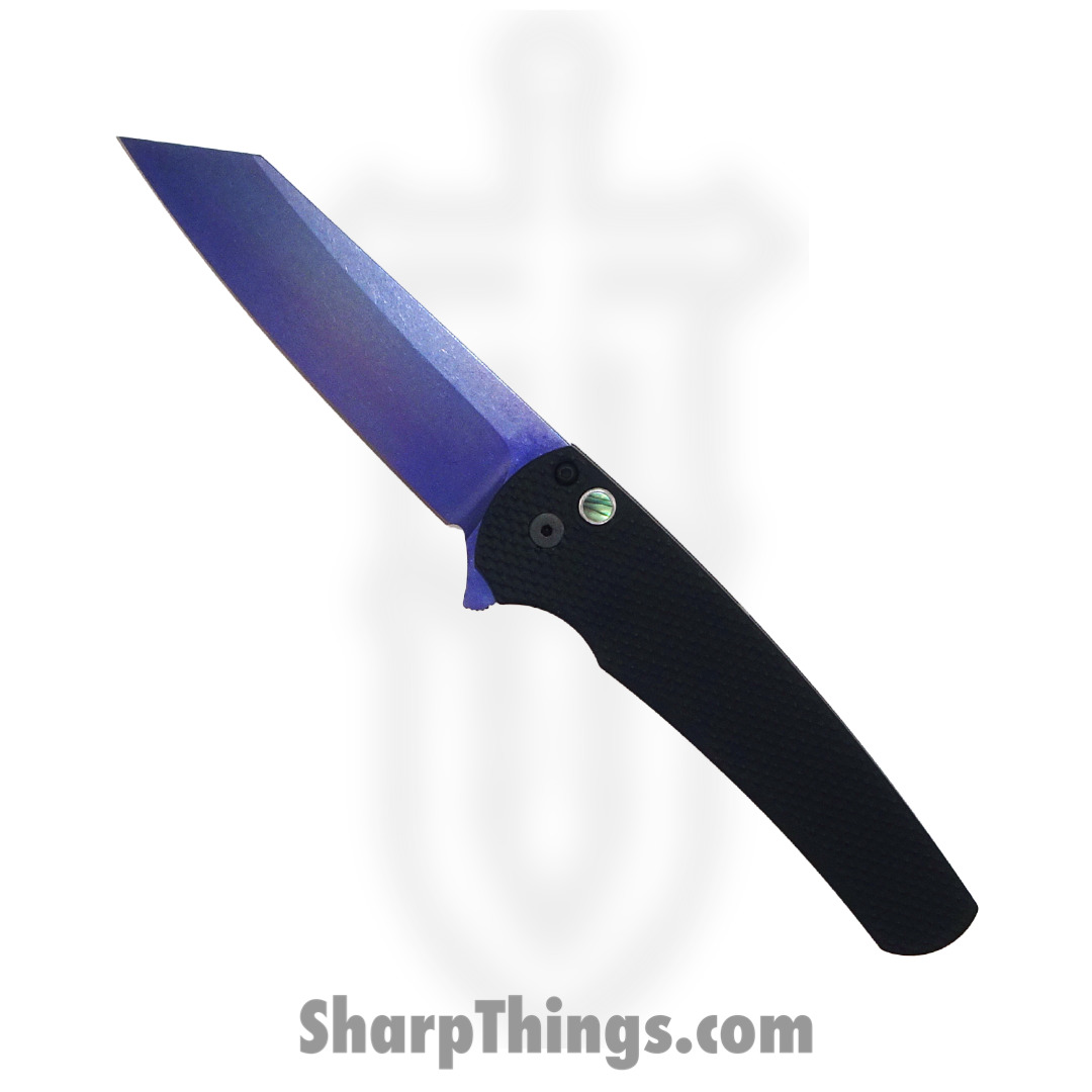 ProTech - 5206-SWB - Malibu - Folding Knife - CPM-20CV Sapphire Blue Reverse Tanto - Aluminum - Black