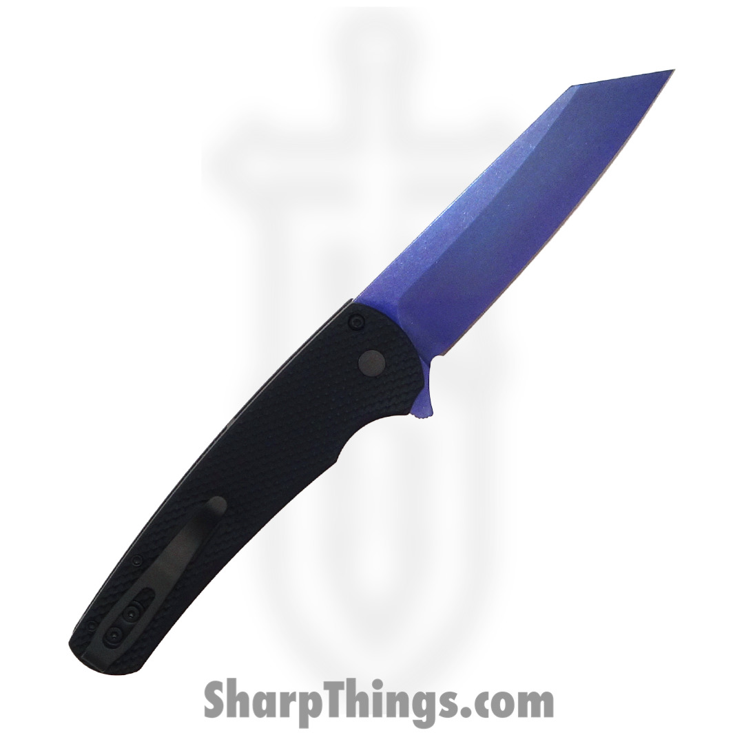 ProTech - 5206-SWB - Malibu - Folding Knife - CPM-20CV Sapphire Blue Reverse Tanto - Aluminum - Black - Image 2