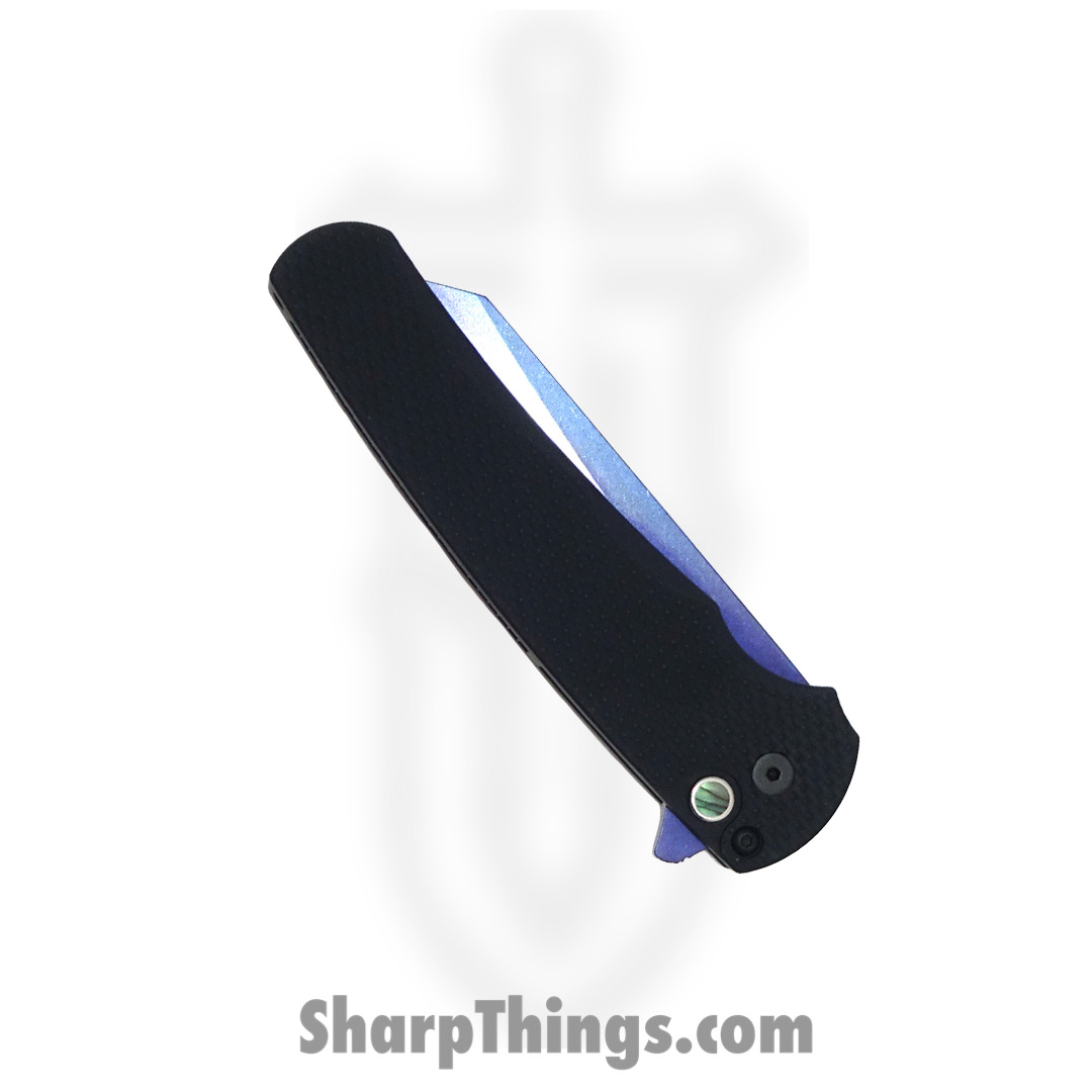 ProTech - 5206-SWB - Malibu - Folding Knife - CPM-20CV Sapphire Blue Reverse Tanto - Aluminum - Black - Image 5