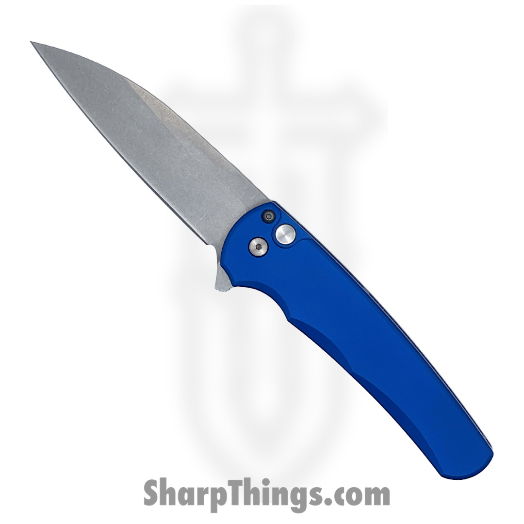 ProTech - 5301-Blue - Malibu - Folding Knife - Magnacut Stonewash Wharncliffe - T6-6061 Aluminum - Blue