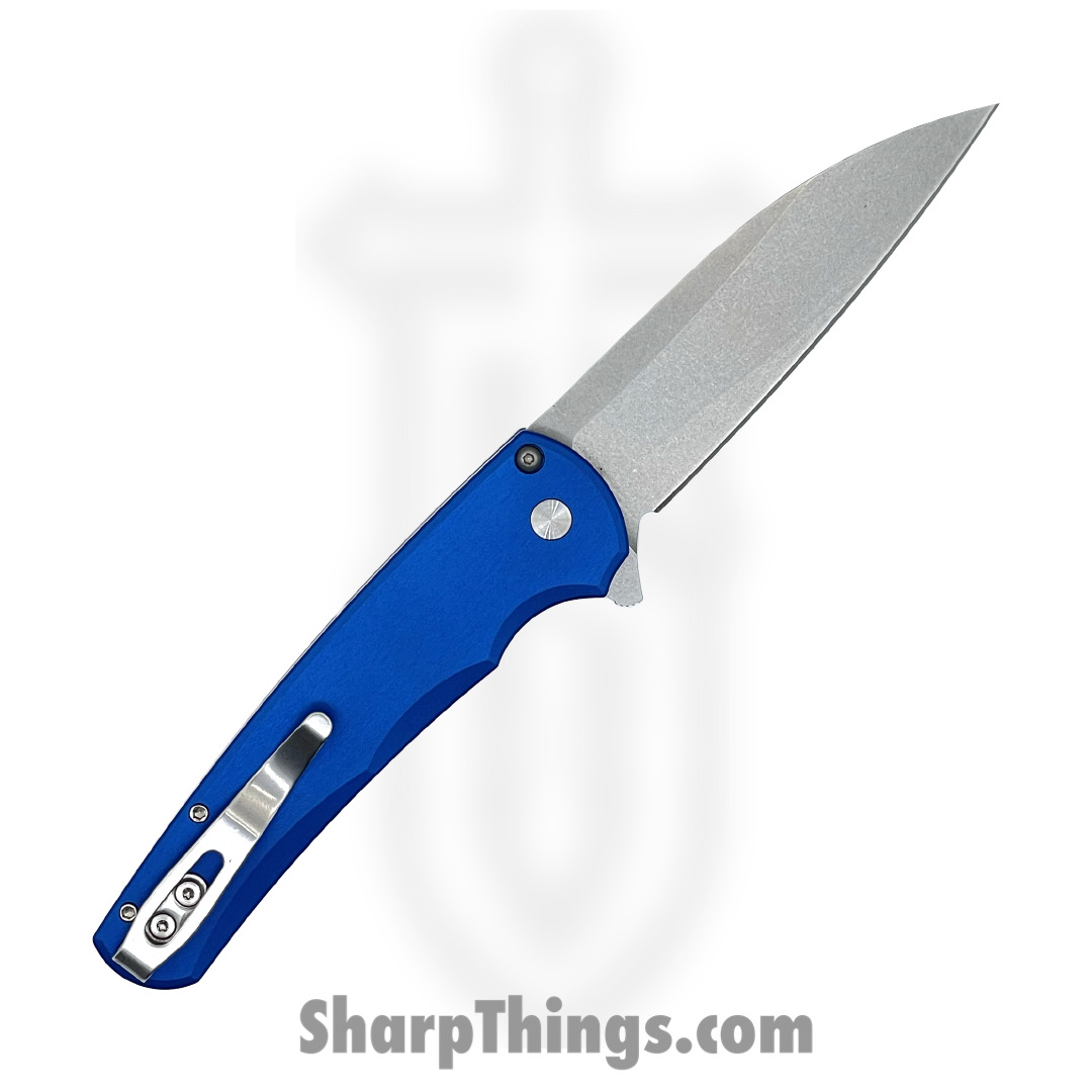 ProTech - 5301-Blue - Malibu - Folding Knife - Magnacut Stonewash Wharncliffe - T6-6061 Aluminum - Blue - Image 2