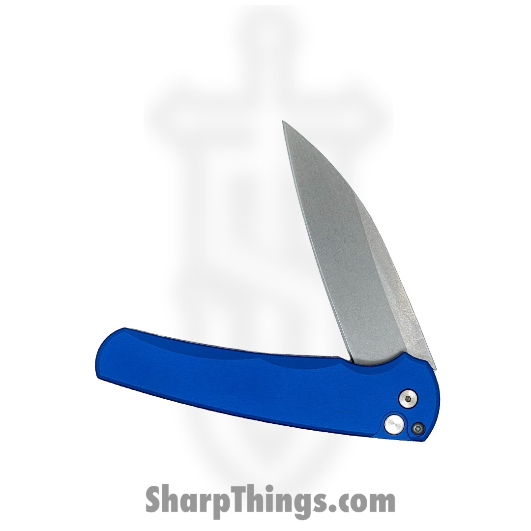 ProTech - 5301-Blue - Malibu - Folding Knife - Magnacut Stonewash Wharncliffe - T6-6061 Aluminum - Blue - Image 3