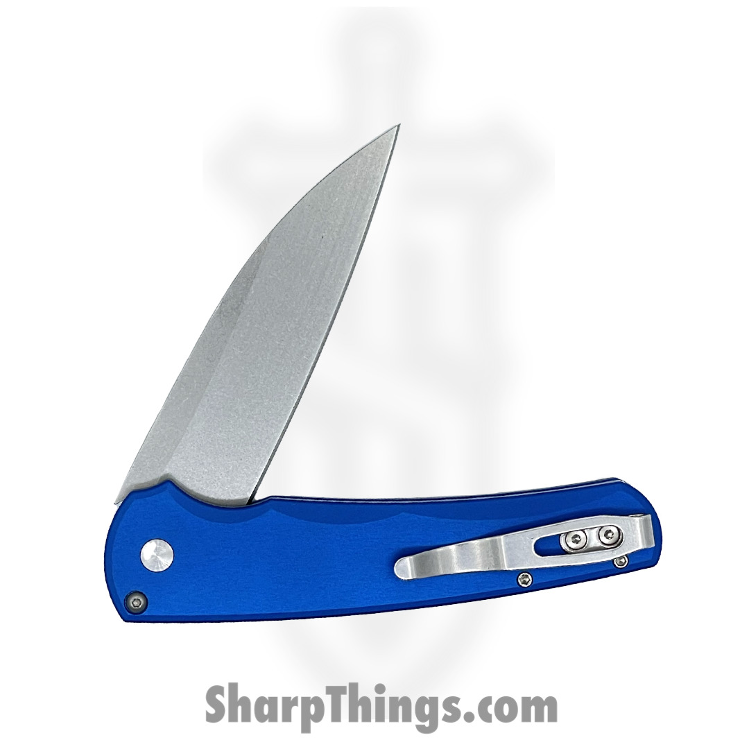 ProTech - 5301-Blue - Malibu - Folding Knife - Magnacut Stonewash Wharncliffe - T6-6061 Aluminum - Blue - Image 4