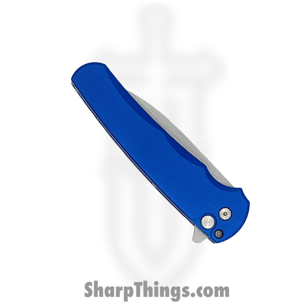 ProTech - 5301-Blue - Malibu - Folding Knife - Magnacut Stonewash Wharncliffe - T6-6061 Aluminum - Blue - Image 5
