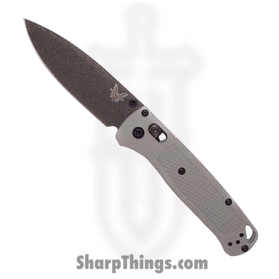 Benchmade - 535BK-08 - Bugout - Folding Knife - S30V Cobalt Black Cerakote Drop Point - Grivory - Storm Gray