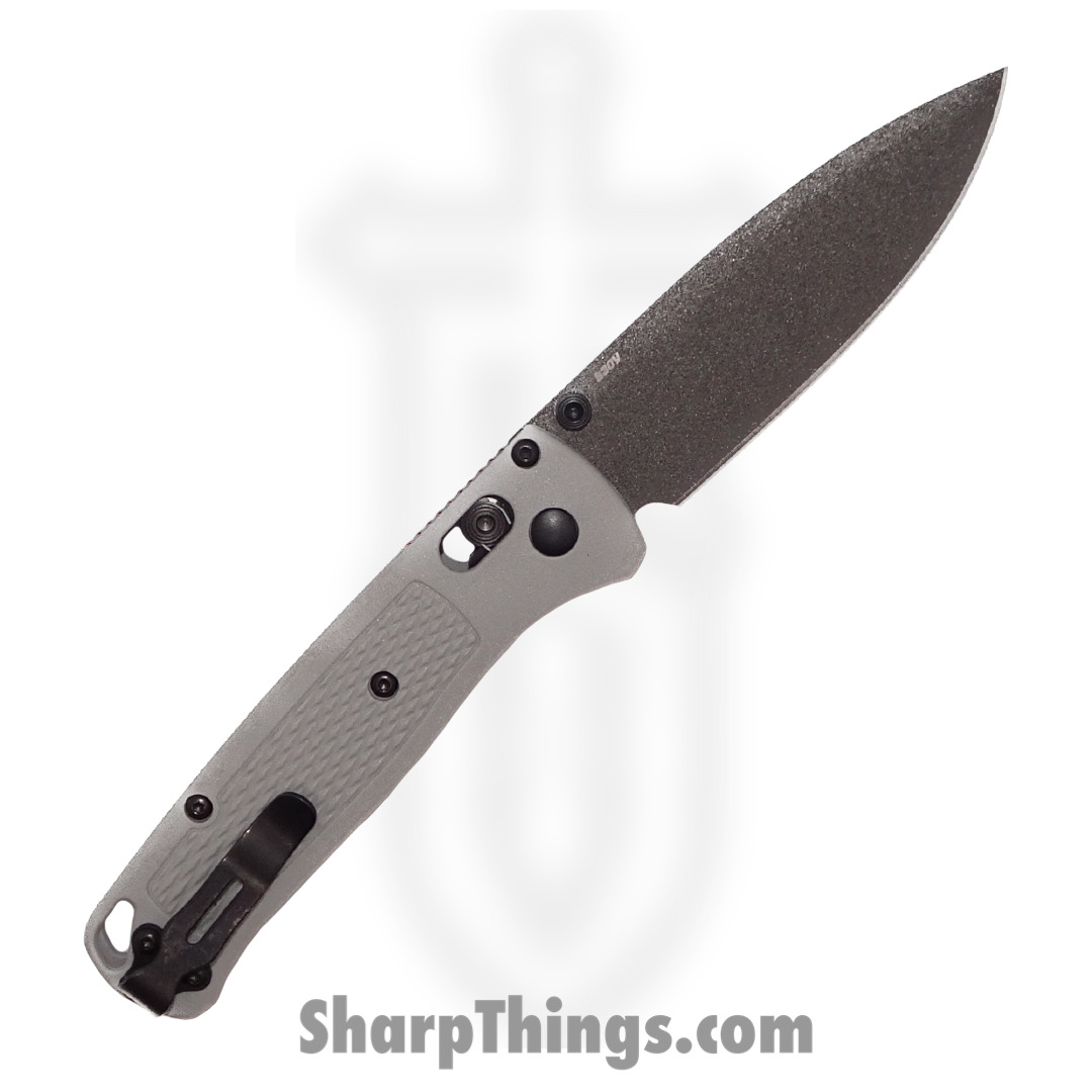 Benchmade - 535BK-08 - Bugout - Folding Knife - S30V Cobalt Black Cerakote Drop Point - Grivory - Storm Gray - Image 2