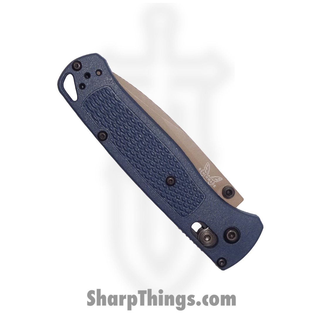 Benchmade - 535FE-05 - Bugout - Folding Knife - S30V Flat Dark Earth Cerakote Drop Point - Grivory - Crater Blue - Image 3