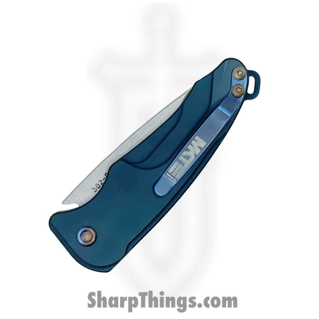 Medford Knife - MKA394TQ-44AU-TFC2-Q4 - Smooth Criminal Auto Folder - Tumbled S45VN Drop Point – Blue - Flamed Hw - Image 3