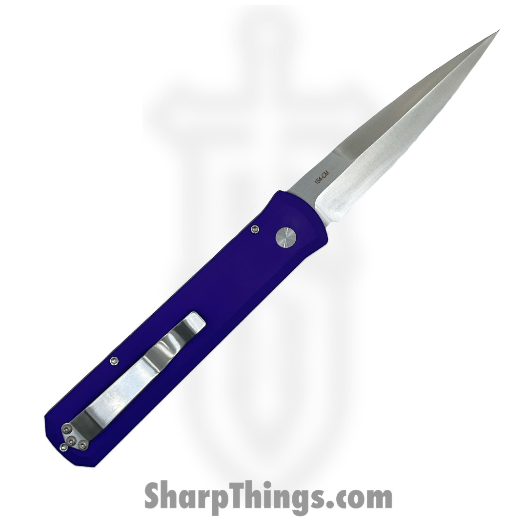 ProTech - 921-SATIN-PURP - Godfather - Automatic Knife - 154CM Satin Spear Point - Aluminum - Purple - Image 2