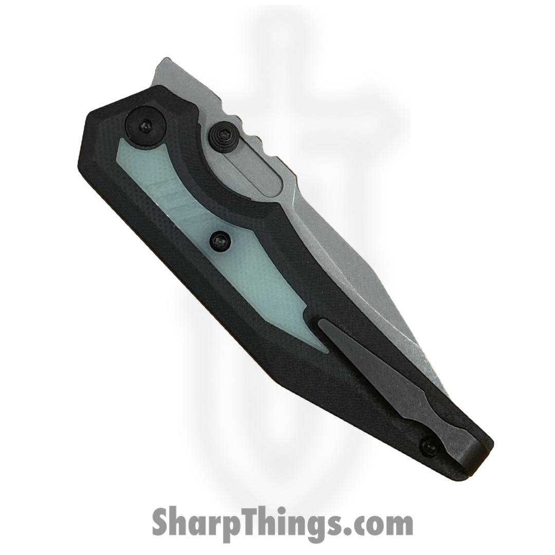 Arcane Design - ADPr35swbg10 - Preytheon - Folding Knife - S35VN Stonewash Clip Point - G10 with Insert - Black Jade - Image 3