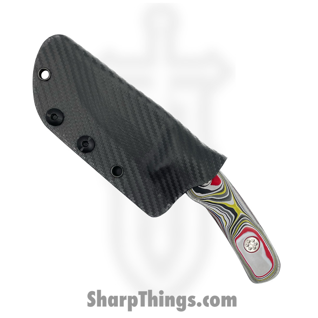 Beans Blades - BBJavFordite - Javelin - Fixed Blade Knife - M390 Satin Drop Point - Fordite - Multi - Image 5
