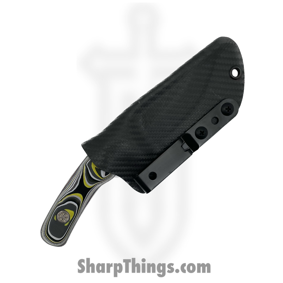 Beans Blades - BBJavFordite - Javelin - Fixed Blade Knife - M390 Satin Drop Point - Fordite - Multi - Image 6