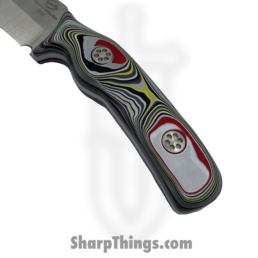 Beans Blades - BBJavFordite - Javelin - Fixed Blade Knife - M390 Satin Drop Point - Fordite - Multi - Image 7