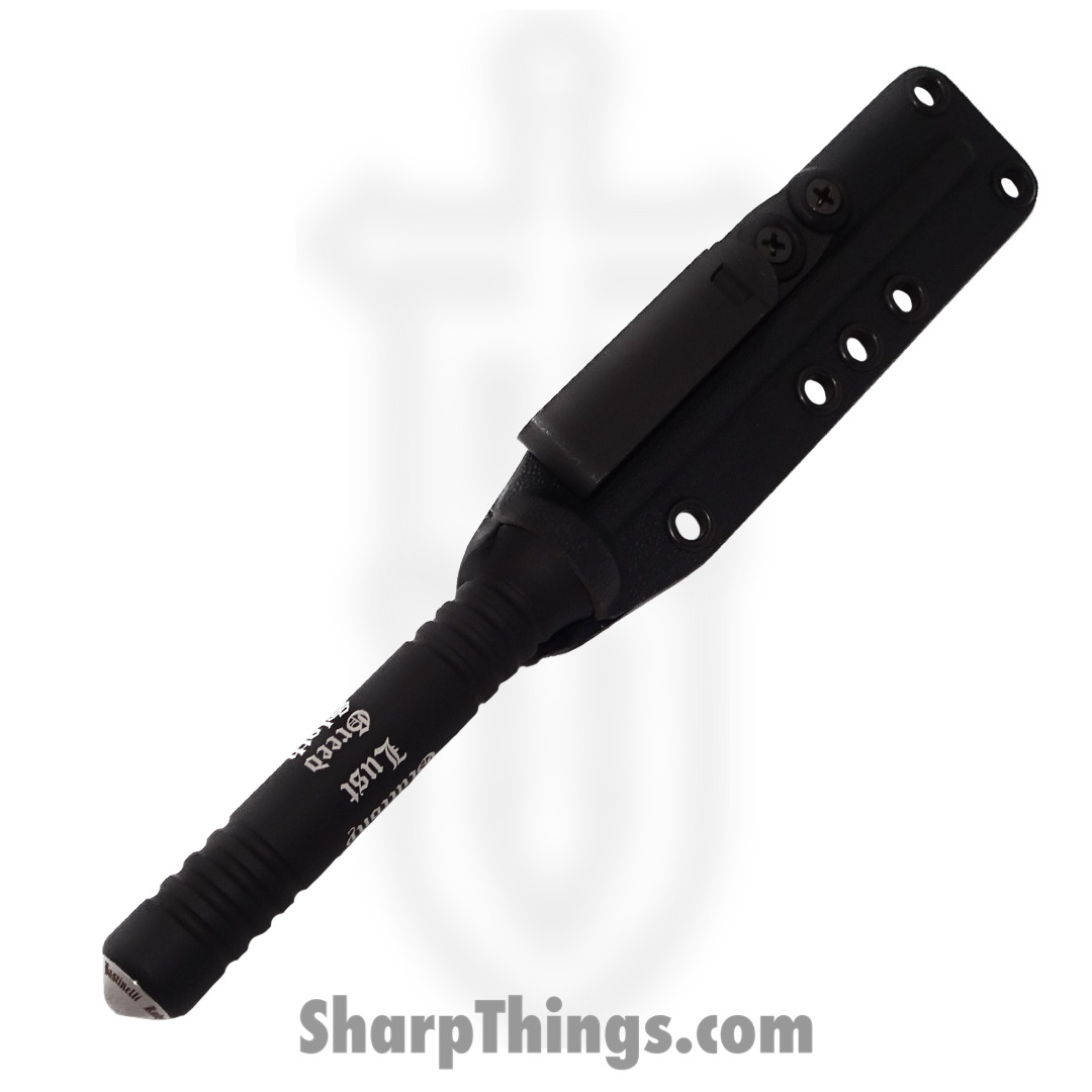 Bastinelli Creations - BC-23-BK - Ice Scream Ice Pick - Fixed Blade Knife - Satin HDL420 - 7 Deadly Sins Aluminum - Black - Image 5