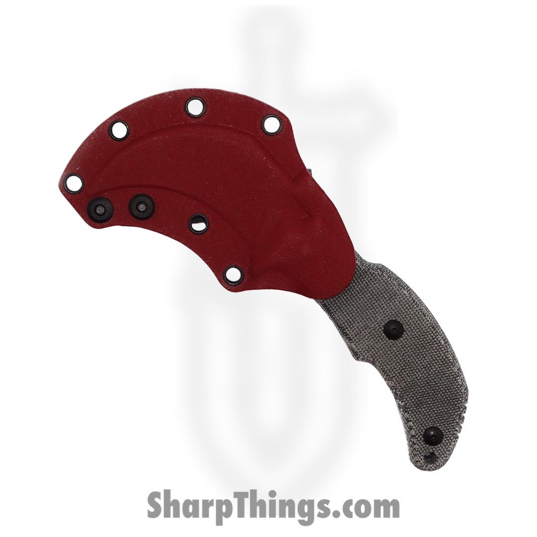 Bastinelli Creations - BC-40-PVD - Primal - Fixed Blade Knife - N690 Coated Hawkbill - Canvas Micarta - Black - Image 4