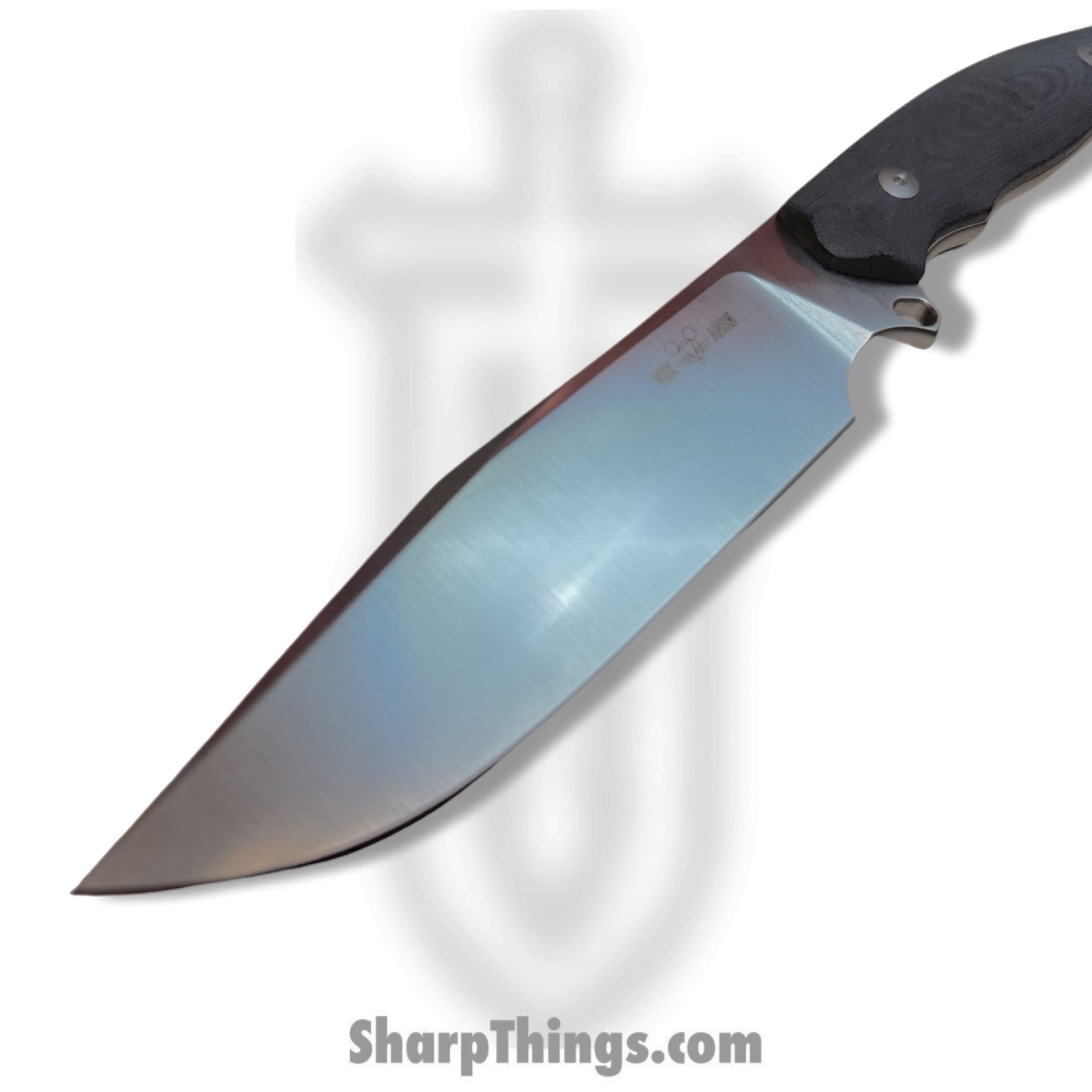 GiantMouse - GMF4-DB-SATIN - GMF4-DB - Fixed Blade Knife - N690 Satin Clip Point - Canvas Micarta - Double Black - Image 3
