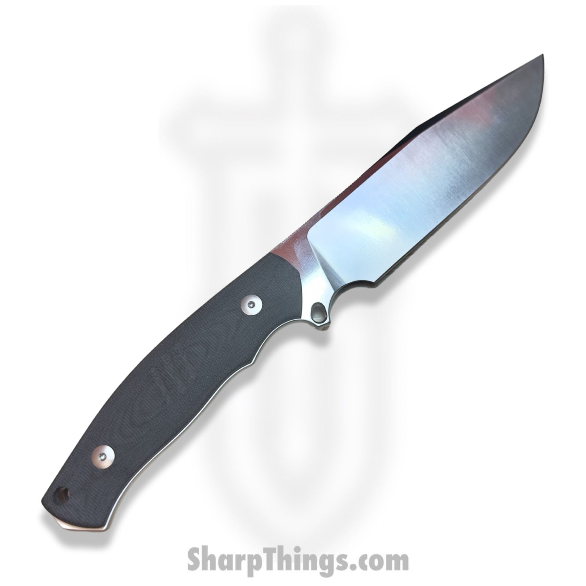 GiantMouse - GMF4-DB-SATIN - GMF4-DB - Fixed Blade Knife - N690 Satin Clip Point - Canvas Micarta - Double Black - Image 4