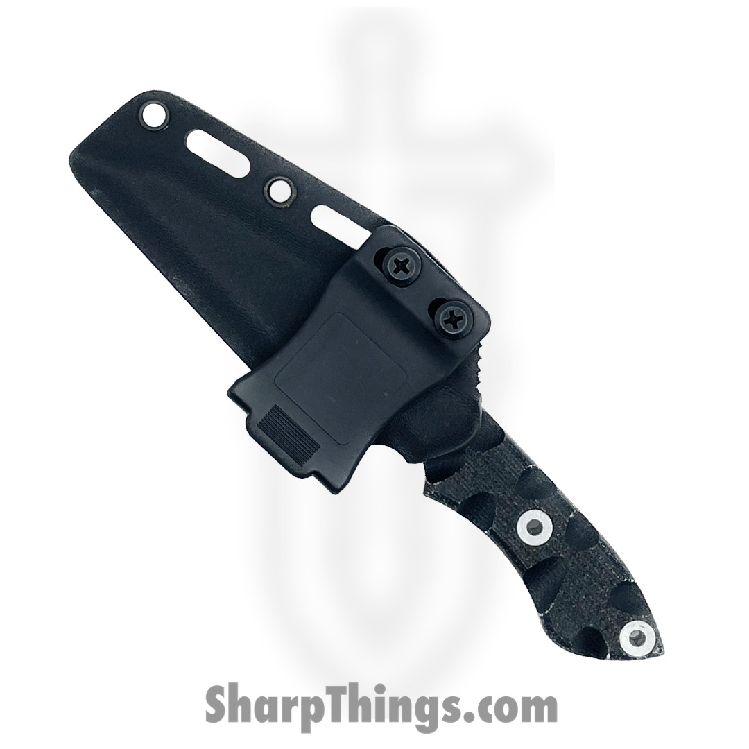 T.Kell Knives - GuardBlkMic - Guardian - Fixed Blade Knife - 80crv2 Nickle Boron Coated Rev Tanto - Micarta - Black - Image 3