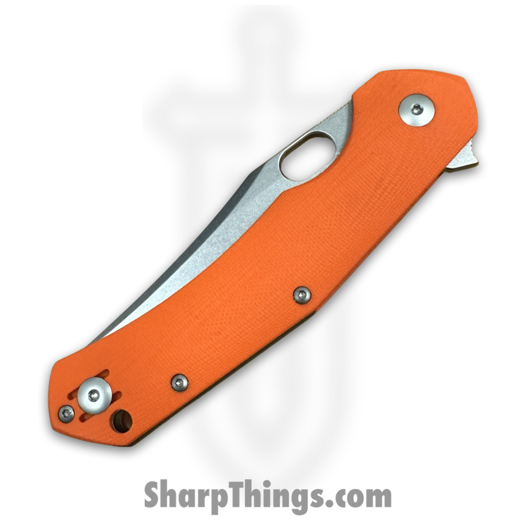 GiantMouse - JUTLAND-ORG-G10 - Ace Jutland - Folding Knife - Elmax Stonewash Clip Point - G10 - Orange - Image 4