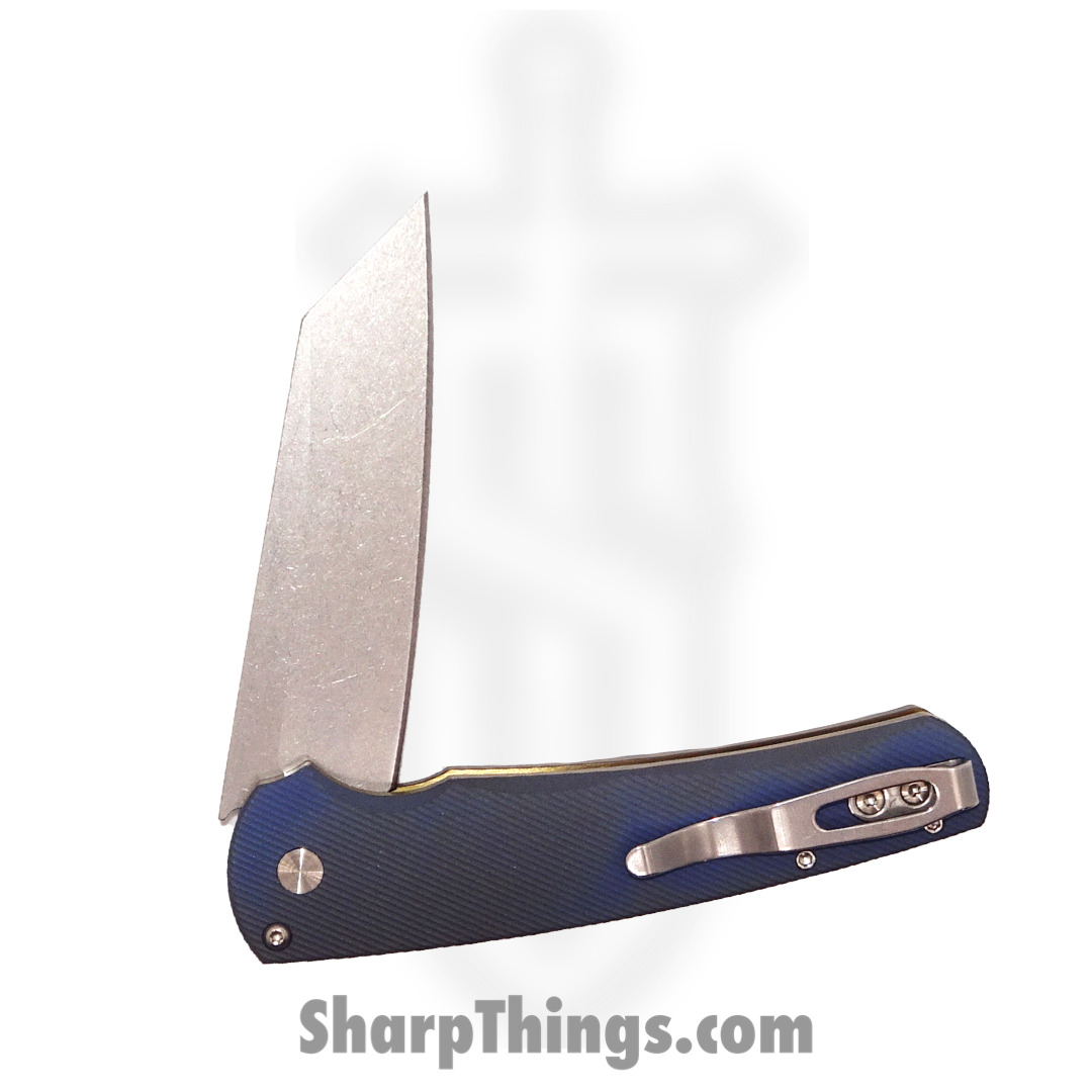 PROTECH - MALIBU2023.006 - 2023 Malibu Custom 006 3D 2 Tone Blue/Bronze Ti - CPM-20CV Stonewash Reverse Tanto - Anodized Titanium - Matte Blue Satin Bronze - Image 4