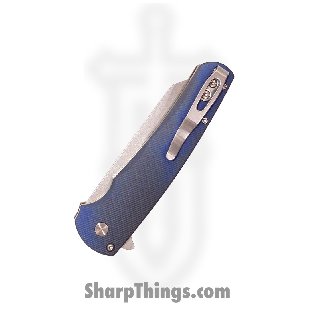 PROTECH - MALIBU2023.006 - 2023 Malibu Custom 006 3D 2 Tone Blue/Bronze Ti - CPM-20CV Stonewash Reverse Tanto - Anodized Titanium - Matte Blue Satin Bronze - Image 6