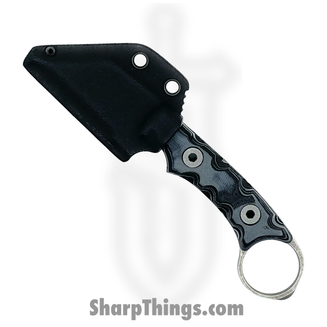 T.Kell Knives - NgtshdGrymn - Nightshade - Fixed Blade Knife - 80crv2 Nickle Boron Coated Rev Tanto - G10 - Greyman - Image 3