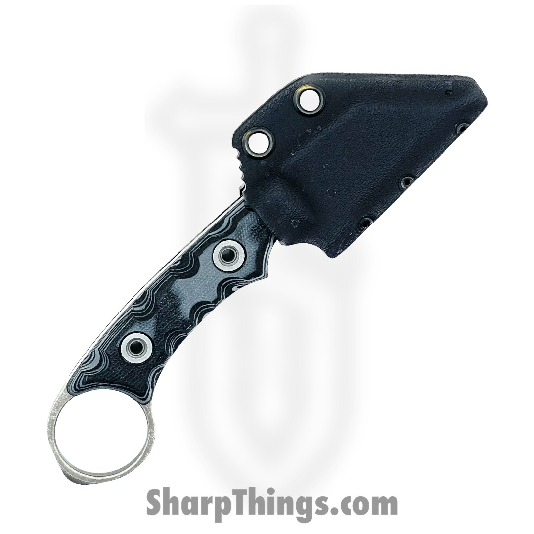 T.Kell Knives - NgtshdGrymn - Nightshade - Fixed Blade Knife - 80crv2 Nickle Boron Coated Rev Tanto - G10 - Greyman - Image 4