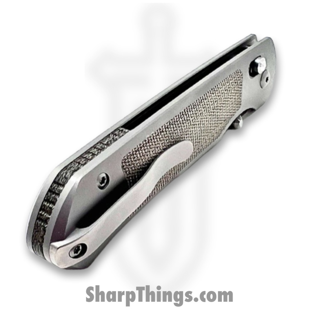 Ohlone Knives - OKGOATMI - Goat AXL - Folding Knife - M390 Drop Point - Bar Lock - Green Micarta - Image 4