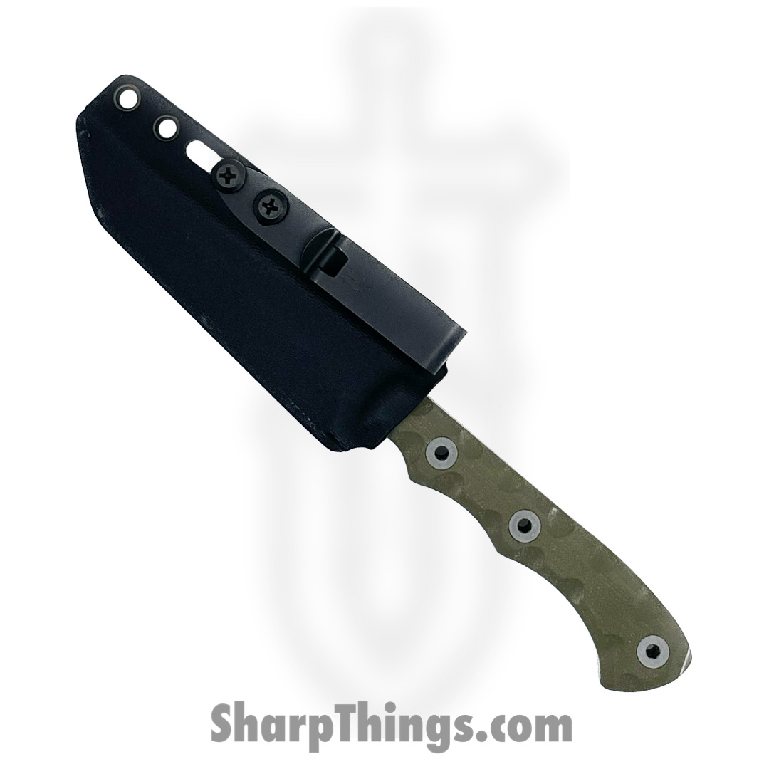 T.Kell Knives - OpsHwkODgg - Ops Hawk - Fixed Blade Knife - 80crv2 Nickle Boron Coated Tanto - G10 - OD Green - Image 3
