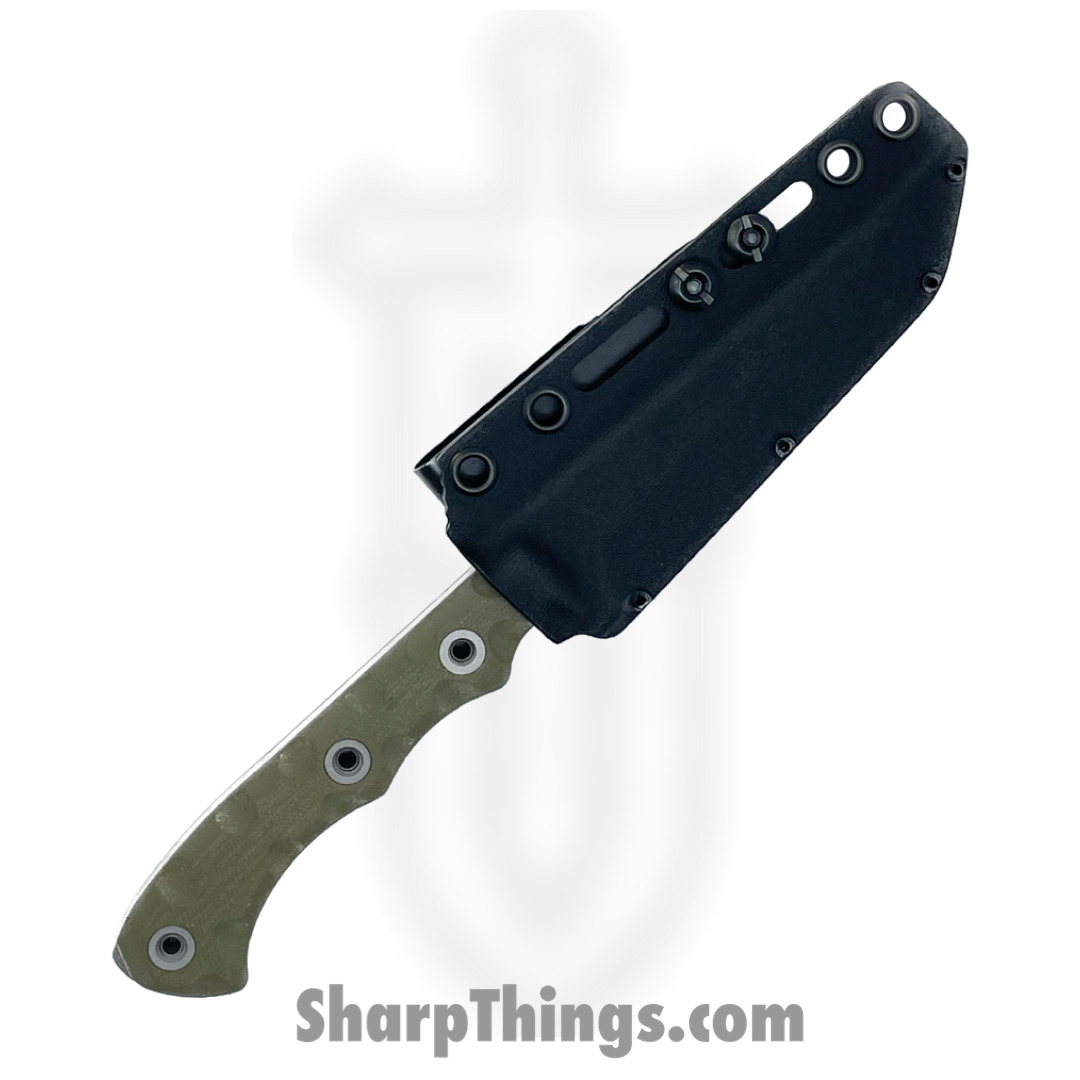 T.Kell Knives - OpsHwkODgg - Ops Hawk - Fixed Blade Knife - 80crv2 Nickle Boron Coated Tanto - G10 - OD Green - Image 4