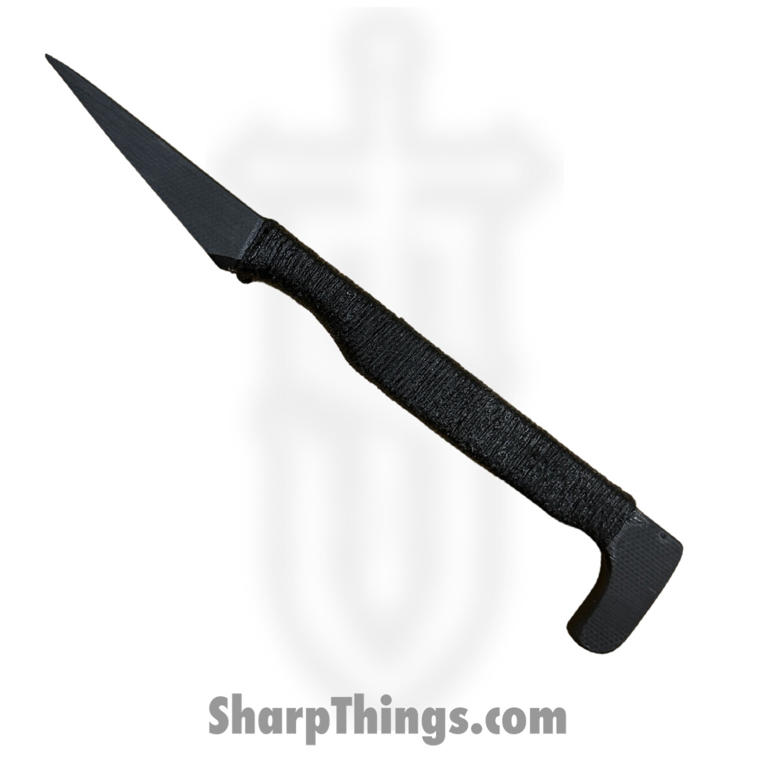 Revenant Corps - RCIMPWHBK - IMP With Hook - Fixed Blade Knife - Black All G-10 - Hemp Twine Wrap - Black