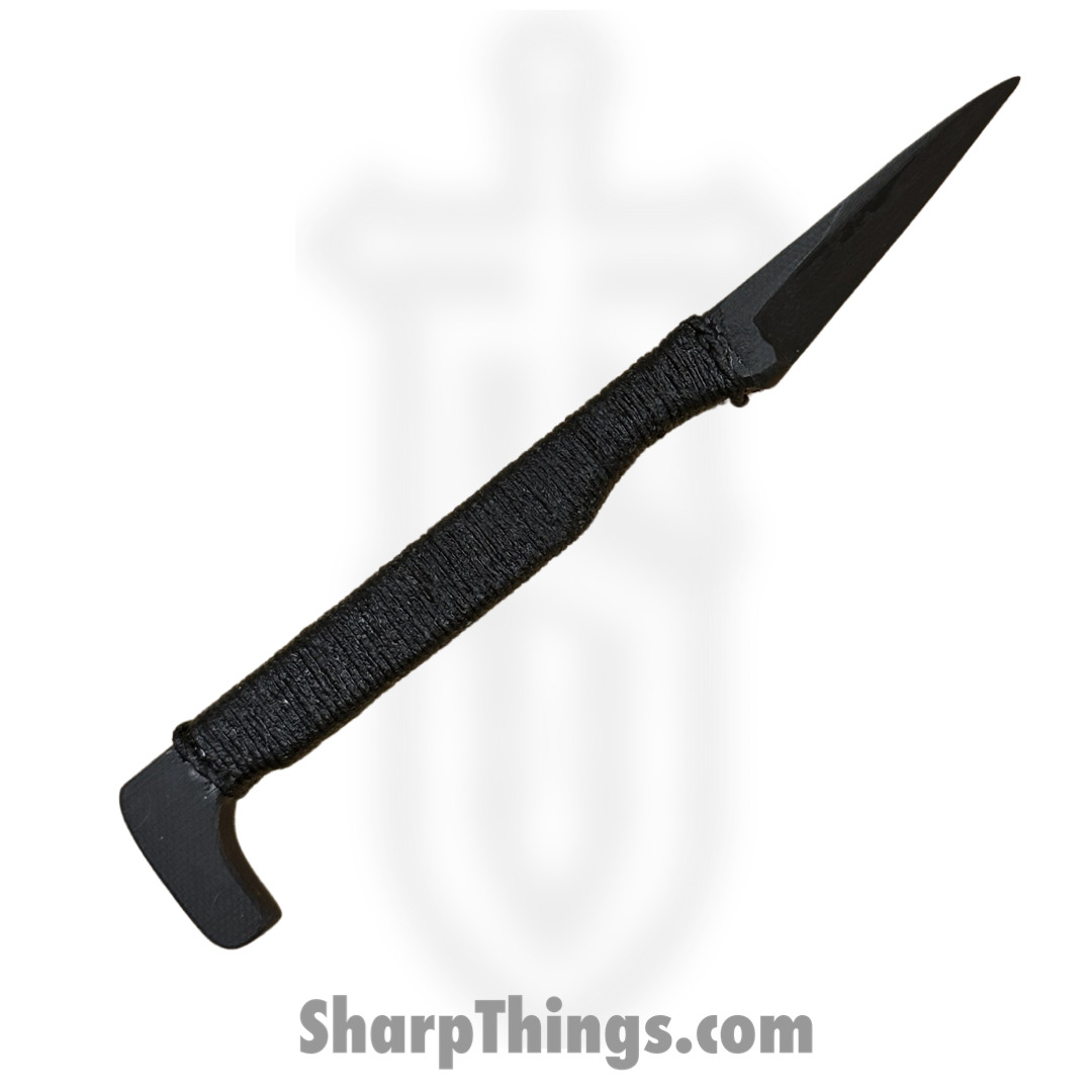 Revenant Corps - RCIMPWHBK - IMP With Hook - Fixed Blade Knife - Black All G-10 - Hemp Twine Wrap - Black - Image 2